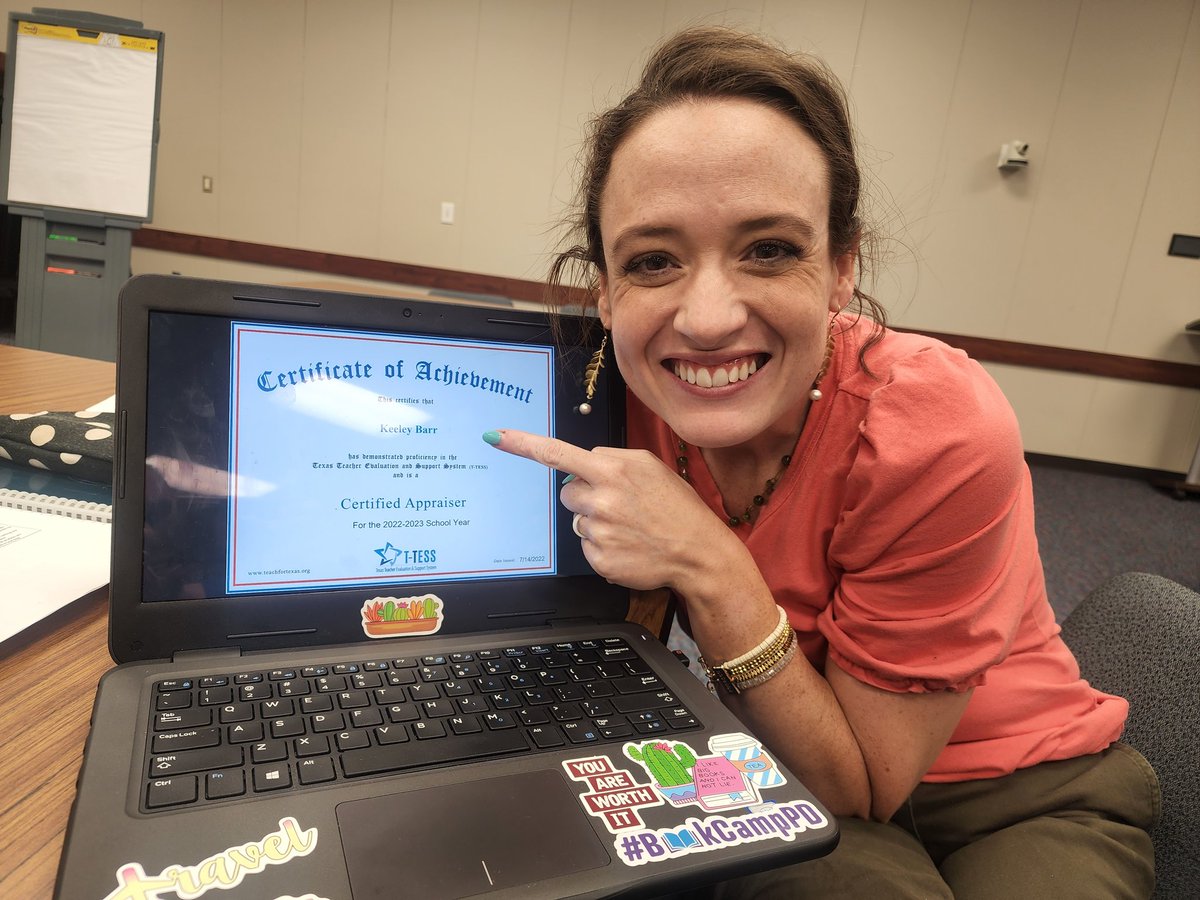 3 days later and TTESS certified thanks to @rachelwalex and <a href="/R4Leaders/">Region 4 Leaders</a> and my partner <a href="/SummerWhite7102/">Summer White</a> !! Bring on the 22-23 school year. 💪 <a href="/HuffmanISD/">Huffman ISD</a> #FREtogetherisbetter
