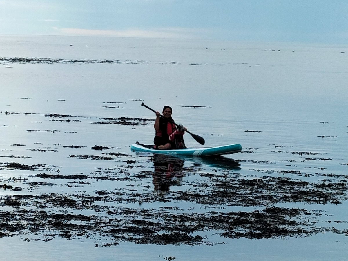 BlueSky8689's tweet photo. Second night out on the sea and I had a perfect companion this time. Calm sea, lost track of time watching jellies and other fish swimming my. #MindfulExercise #MindBodySpirit #HealthandWellbeing https://t.co/ipqGUA7g4T
