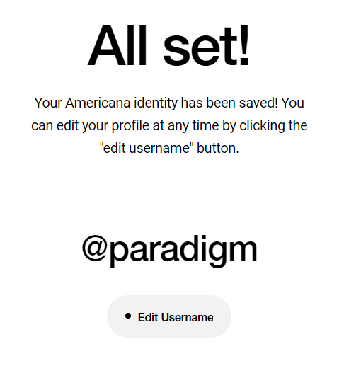 FreshDaddyWayne's tweet photo. Just claimed my username on @AmericanaNFT. @SomethingToken #SomethingToken #Username #Americana #NFT #NFTCommmunity https://t.co/CQy93mUrBZ