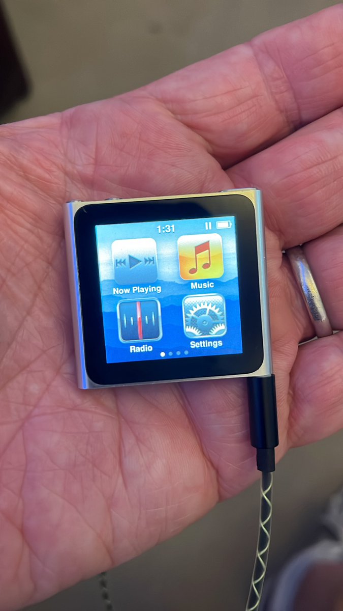 I came across this artifact today! Still works! Was pretty damn cool in its day. #apple #ipodnano