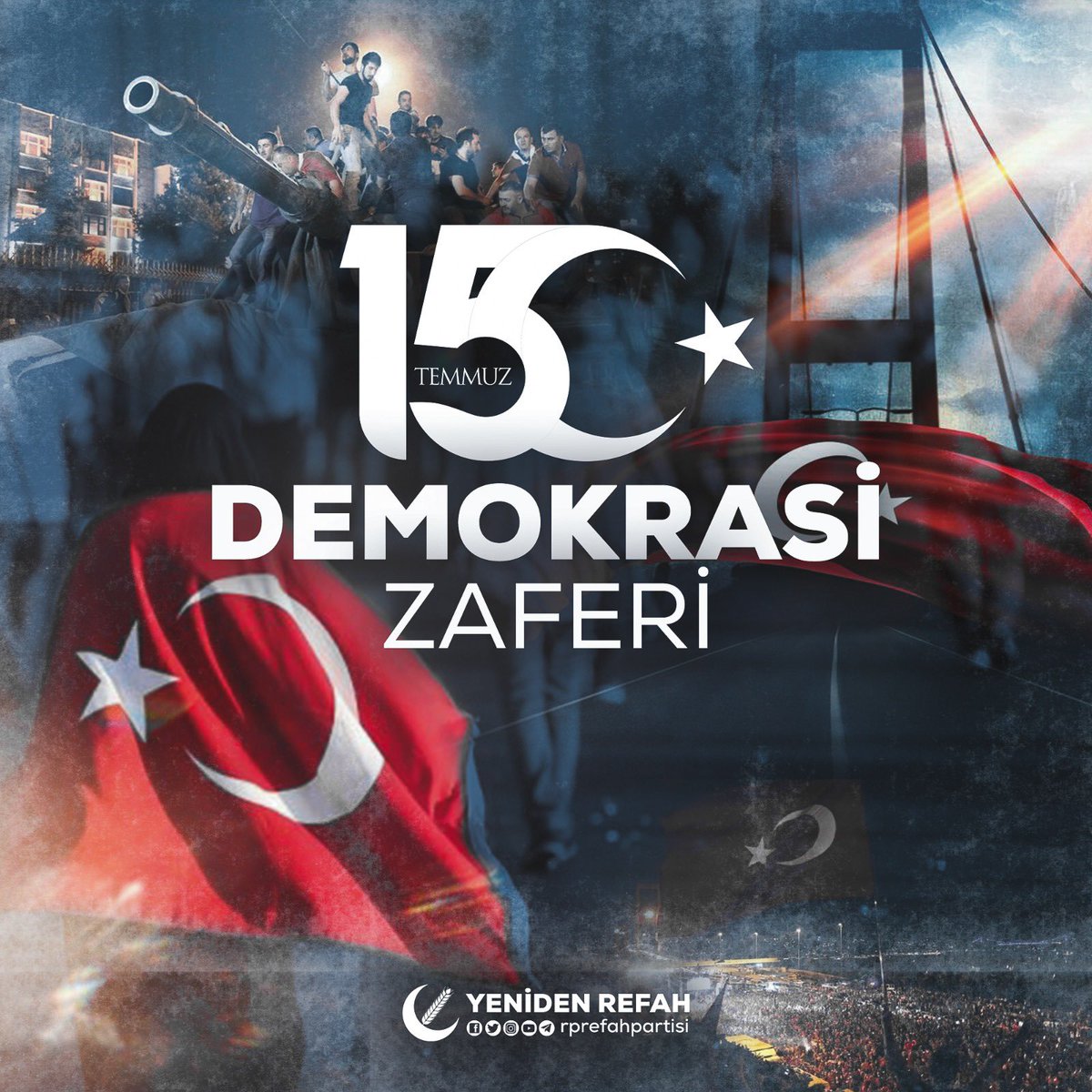 erbakanfatih's tweet photo. Bundan 6 yıl önce, #15Temmuz gecesi gerçekleştirilen darbe girişimine inançla, azimle ve en fedakarane şekilde set çeken aziz milletimizi bu onurlu ve dirayetli duruşundan dolayı tebrik ediyor, #15Temmuz şehitlerimizi rahmetle anıyorum. https://t.co/2f9k39BZ3R