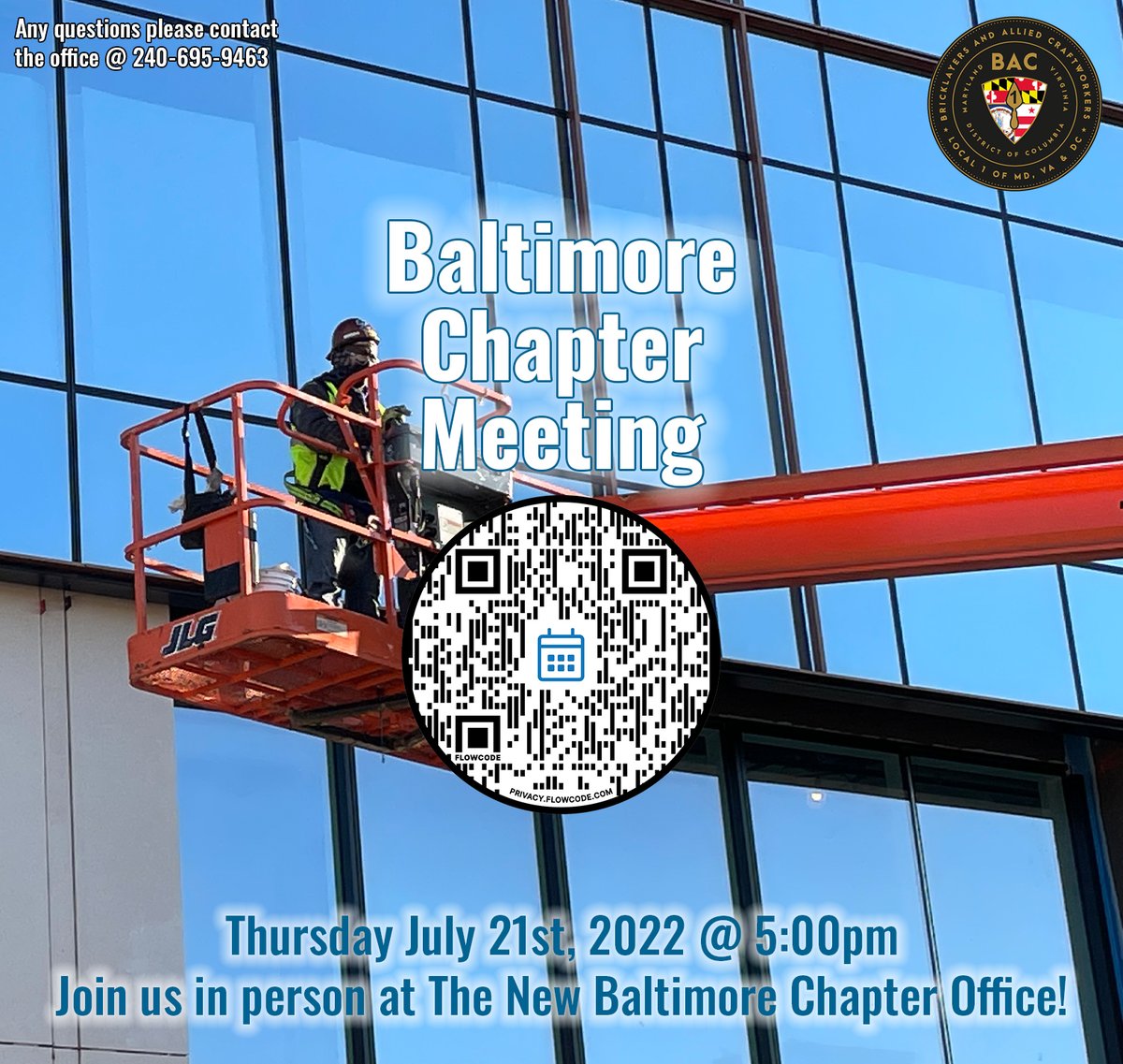 Good afternoon, Brothers and Sisters!

Just a reminder that our next Baltimore Chapter Meeting is next week!

Thursday July 21st, 2022 @ 5:00pm.

In person is allowed!

Any questions, please call 240-695-9463