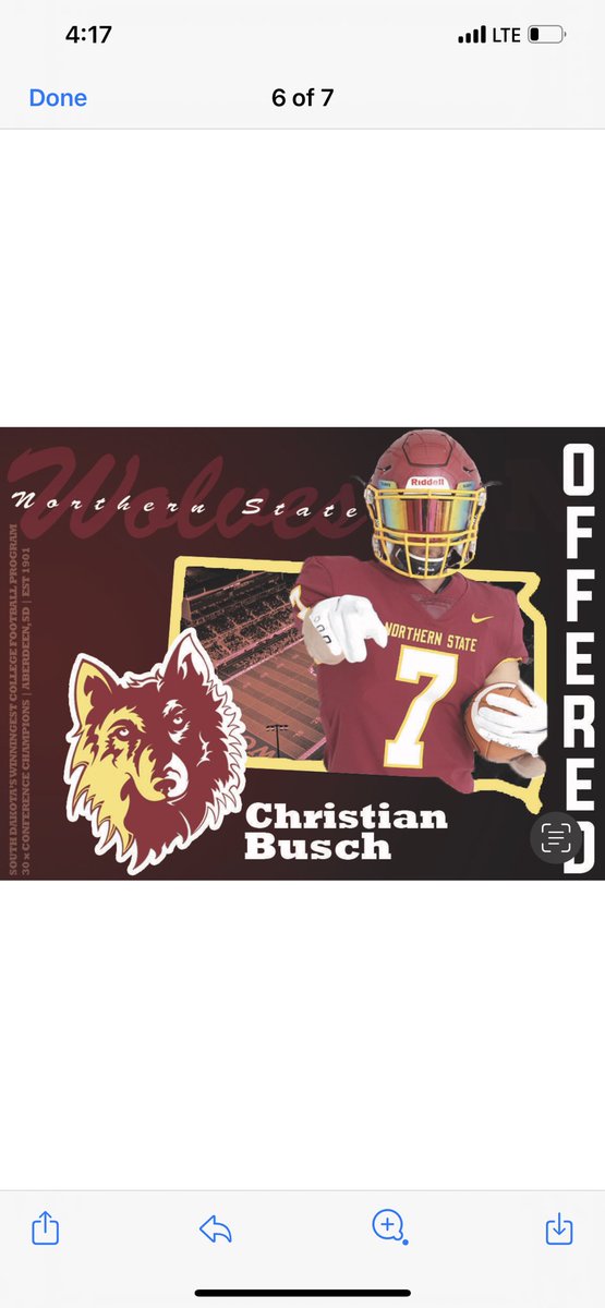 After a great conversation with <a href="/CoachSchlichte/">Ryan Schlichte</a> and <a href="/CoachGlas05/">Jason Glasco</a>, I’m blessed to announce that i have received an offer from <a href="/NSUWolves_FB/">Northern State Football🐺 🏈</a> <a href="/NSUCoachSchmidt/">Mike Schmidt</a> @coachjroy