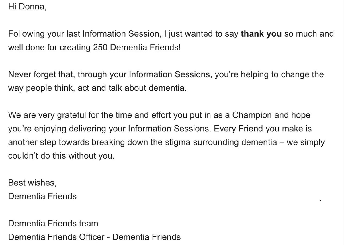 Donna little (@dchlittle) on Twitter photo Had a great day restarting the F2F sessions on Cedar ward <a href="/WiltsHC_NHS/">WiltsHealthAndCare</a> . 10 new <a href="/DementiaFriends/">Dementia Friends</a> made and got email saying I’d reach 250..it’s taken a while since I started..can’t think why 🦠<a href="/AlzheimersSupp/">Alzheimer's Support</a> next session coming soon. Had a great day restarting the F2F sessions on Cedar ward <a href="/WiltsHC_NHS/">WiltsHealthAndCare</a> . 10 new <a href="/DementiaFriends/">Dementia Friends</a> made and got email saying I’d reach 250..it’s taken a while since I started..can’t think why 🦠<a href="/AlzheimersSupp/">Alzheimer's Support</a> next session coming soon.