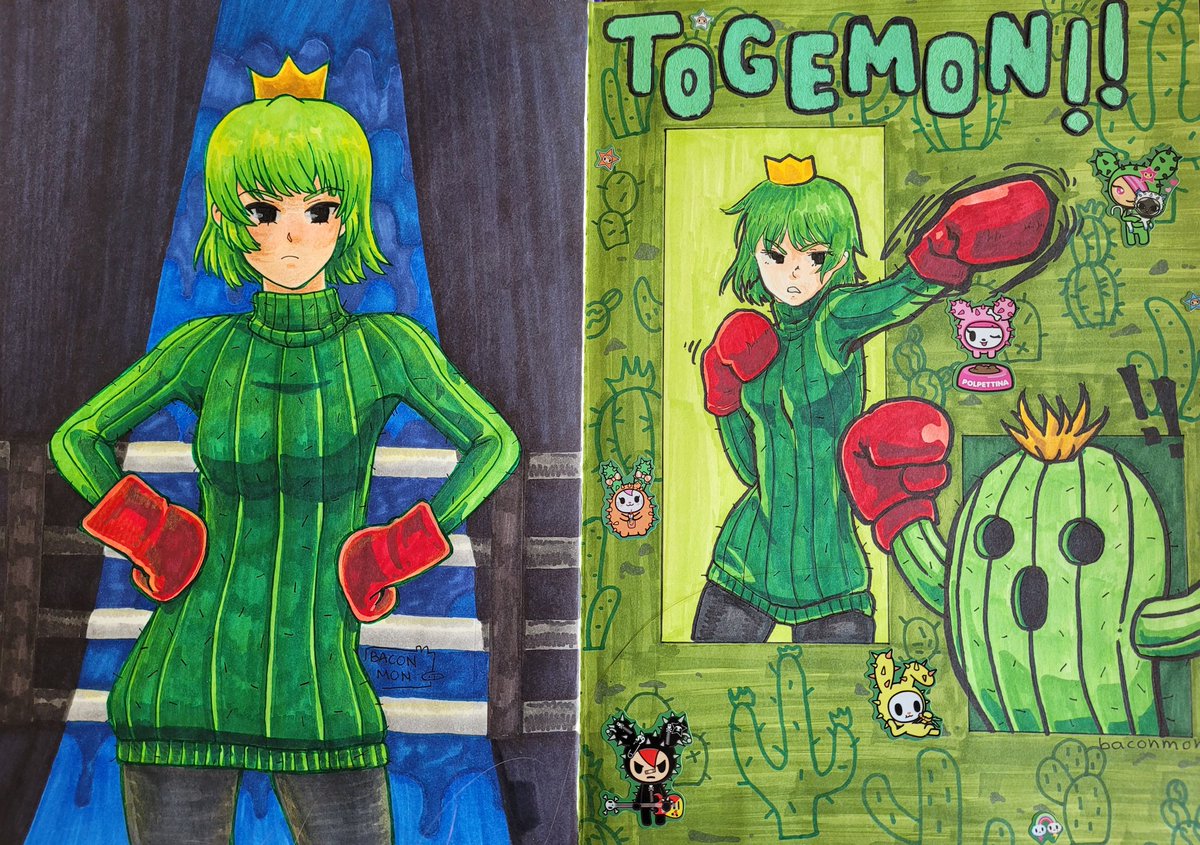 baconmon's tweet photo. Been playing a ton of Digimon Story: Cyber Sleuth recently πΎ It inspired me to bring back my Togemon gijinka! π₯π΅π₯π₯
#baconmon #digimon #digimonfanart #digimonstorycybersleuth #togemon #gijinka #fanart #illustration #anime https://t.co/7Njz7EGVgQ