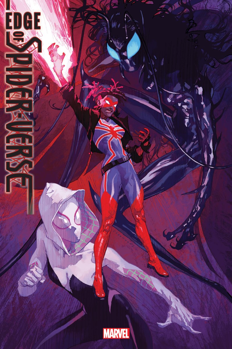 SpiderMan's tweet photo. Spider-UK will make her debut in 'Edge of Spider-Verse' #2! 🕸️ Get a sneak peek of the issue before it hits shelves August 17: https://t.co/uyZU3YuBrH (1/2) https://t.co/7hC15SkRKN
