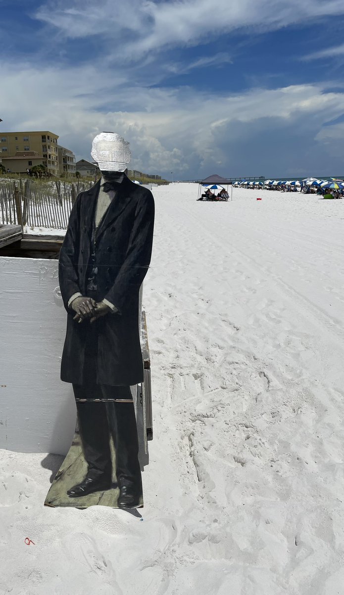 changingscripts's tweet photo. Abe has landed in his happy place!🏝Only a few looks &amp; lots of smiles getting his pic!😉 Is FL ready for Large Marge’s antics? 😂 #Beach #funtimes #Smile https://t.co/O2oOCSEx26
