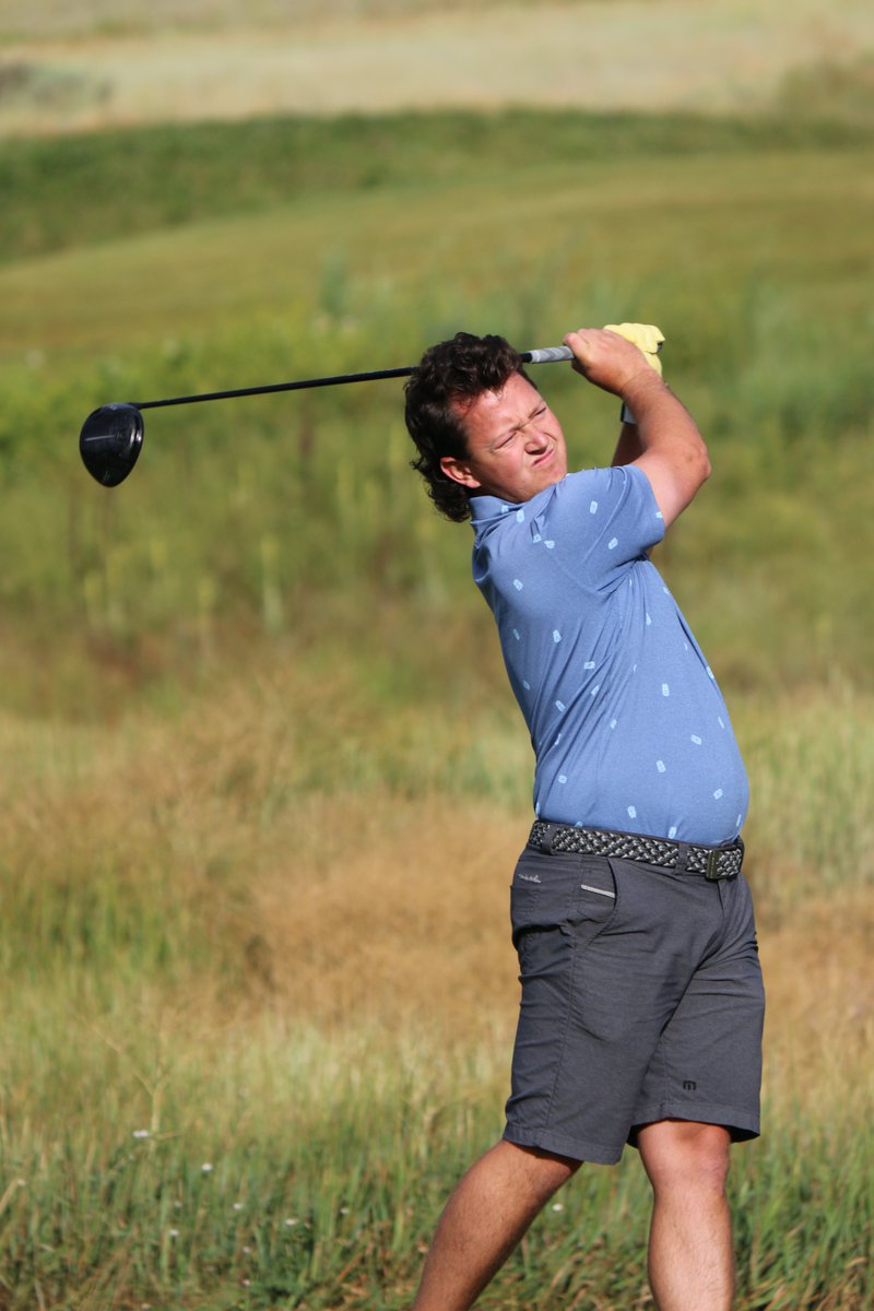 RandyatFairways's tweet photo. John Owen, who turns 50-years old in August, moves on at the Utah State Amateur with a 3 & 1 win over Brody Childs. Joining him in tomorrow morning's quarterfinals is former @utesgolf Steve Croft who defeated Bridger Holmes 1up at @soldierhollowgc. #utahgolf #utahstateam https://t.co/hA2msm2zDN