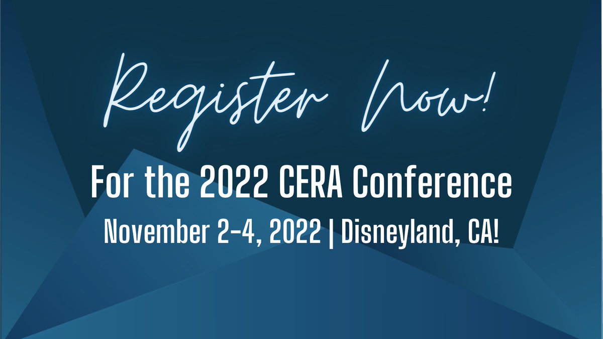 CERAEdu's tweet photo. Registration is now open for the 2022 CERA conference. Register at: https://t.co/Rr03UM2saQ #CERA101 https://t.co/NL90dzBot7