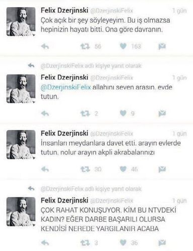 yekvucutcom's tweet photo. #15Temmuz gecesi sosyal medyada darbecileri destekleyenler

1- Felix hesabını kullanan Avukat Ali Gül. 

2- Ekrem İmamoğlu'nun eşi Dilek Kaya İmamoğlu 

3- Seküler milliyetçilerin önderi olarak kabul edilen Bahdırhan Dinçaslan 

4- İyi Parti Genel Başkan Yardımcısı Bahadır Erdem https://t.co/fuCSMdZW0U