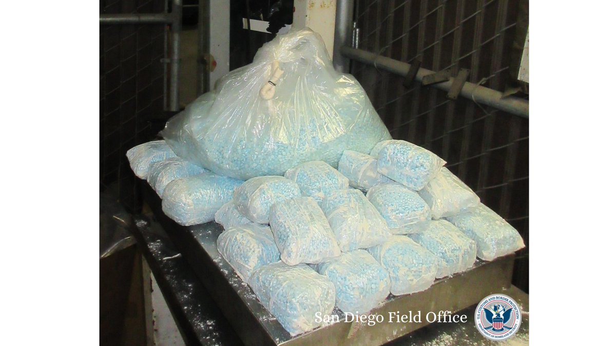 DFOSanDiegoCA's tweet photo. Grocery drug smuggling attempt thwarted at the #OtayMesa Port of Entry! @CBP officers intercepted more than 1 million dollars’ worth of Fentanyl hidden inside several grocery items. Great work by front-line officers!
@DHSgov
#CBP

Read more about it here: 
https://t.co/j3paRQ7OM6 https://t.co/u6Vg3ddY67