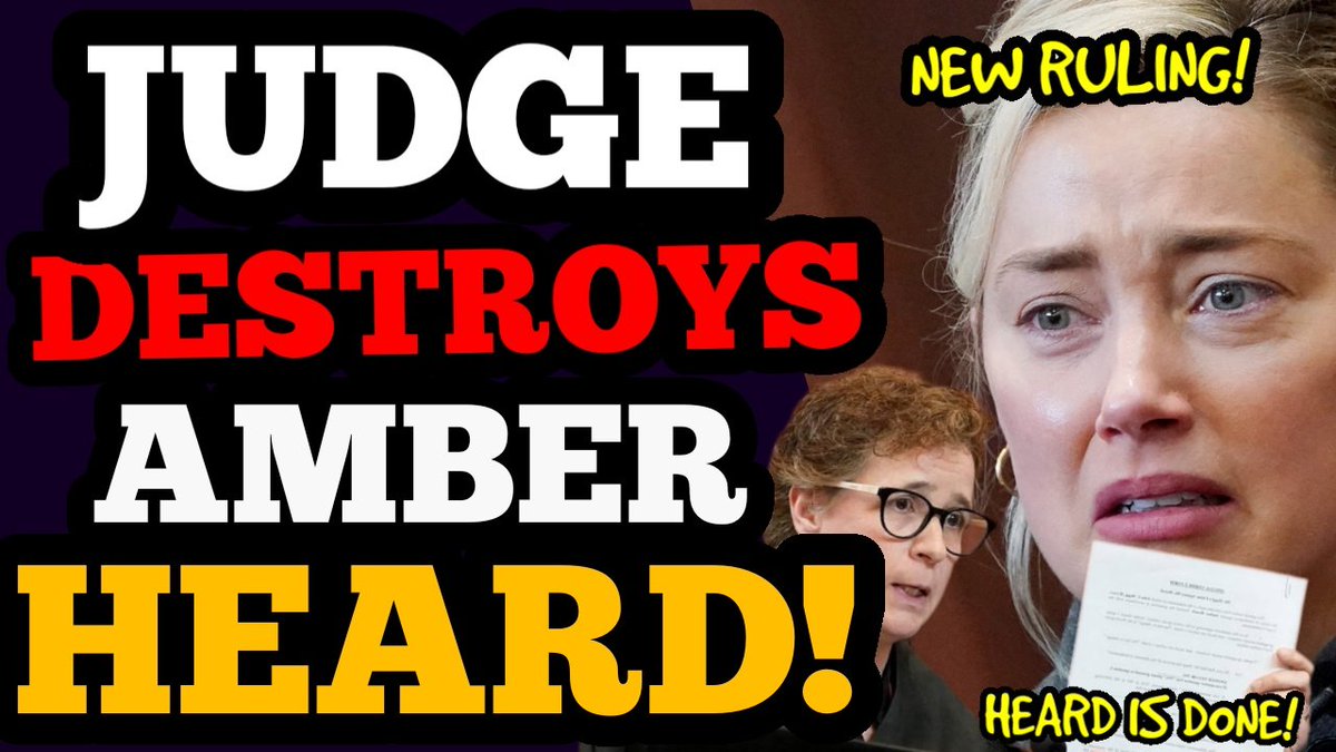 Judge DESTROYS AMBER HEARD in HUGE NEW RULING, EXPOSING ALL her LIES!

Amber Heard AND Elaine ARE SUNK!

Link: youtu.be/RlN9Bc-YiMo