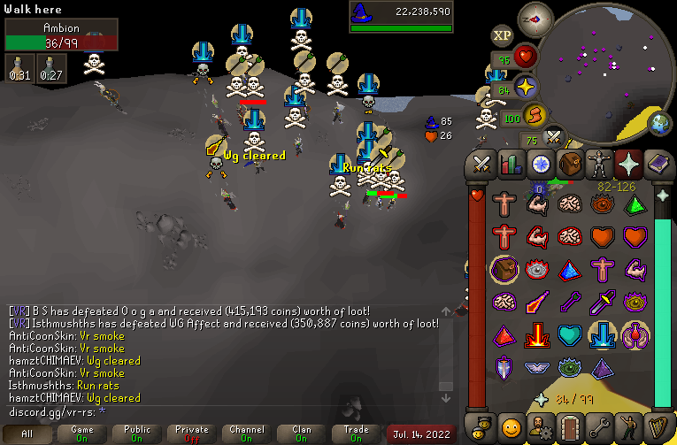 OSRS_VR's tweet image. VR DOMINATES GMT WILDERNESS THIS TIME DECIMATING VITALITY,WG,LITHS AND MORE!

REV/DF/BC/TK and others seem to be in hiding for some reason! 

#VR the most active pk clan on the game.

vr-rs.com/forums/topic/1…