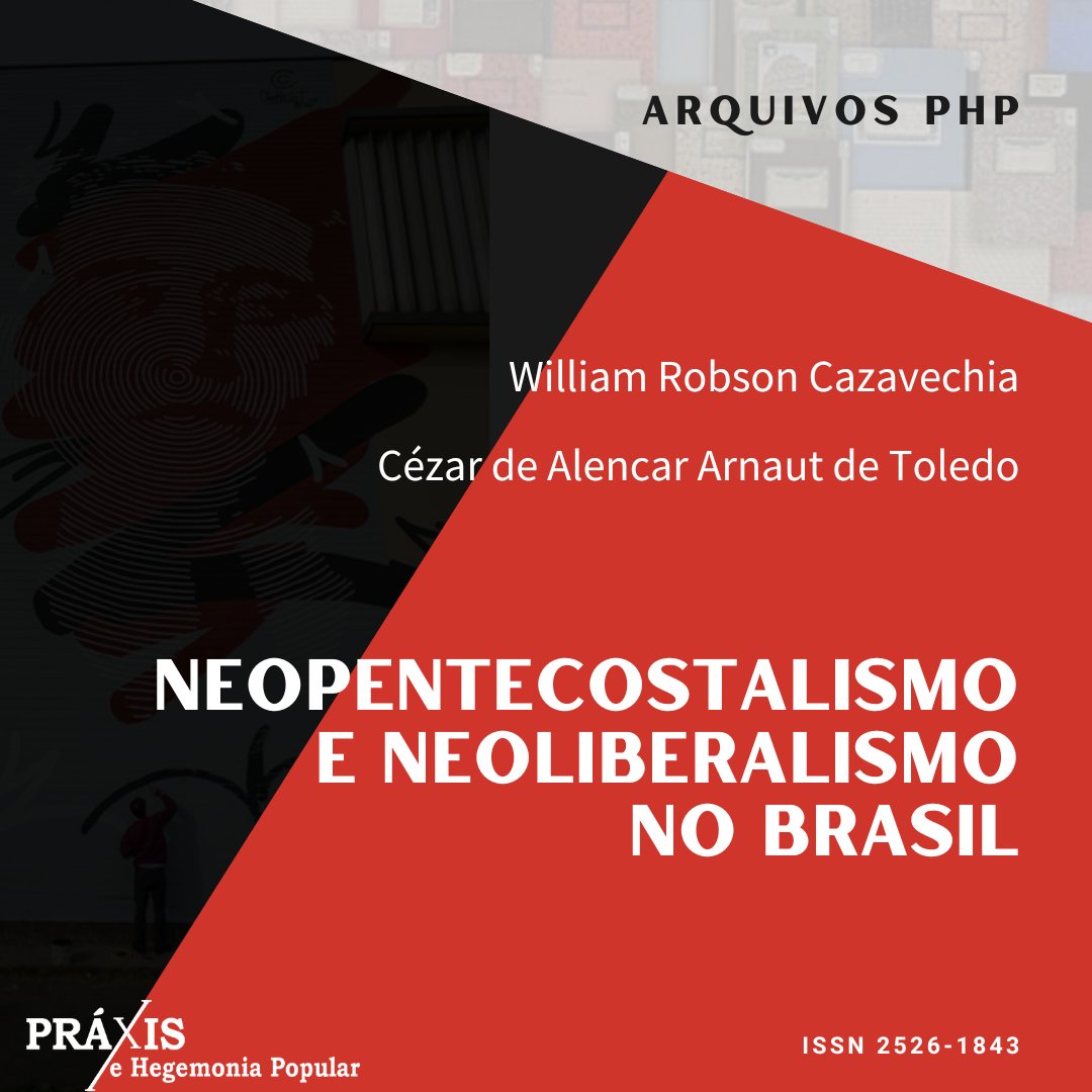 Arquivos de Práxis e Hegemonia Popular: v.5 n.7 (2020).
Leia em: revistas.marilia.unesp.br/index.php/PHP/…

#tbt #tbtphp
