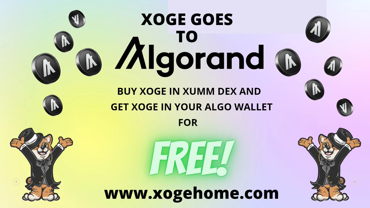WanderJobe's tweet image. #Xoge goes to #Algorand

#Algofam 
xogehome.com