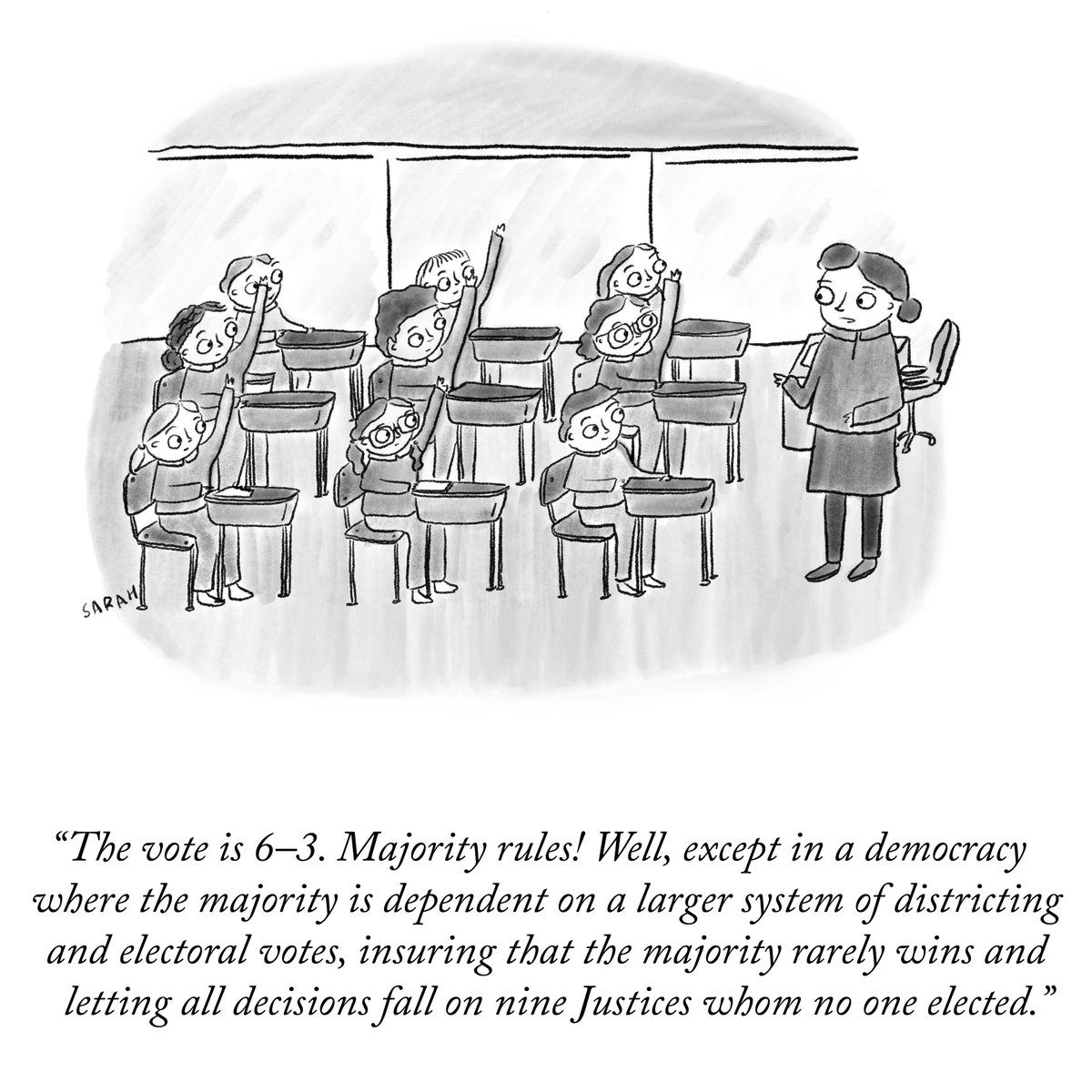 A cartoon by Sarah Kempa. #NewYorkerCartoons