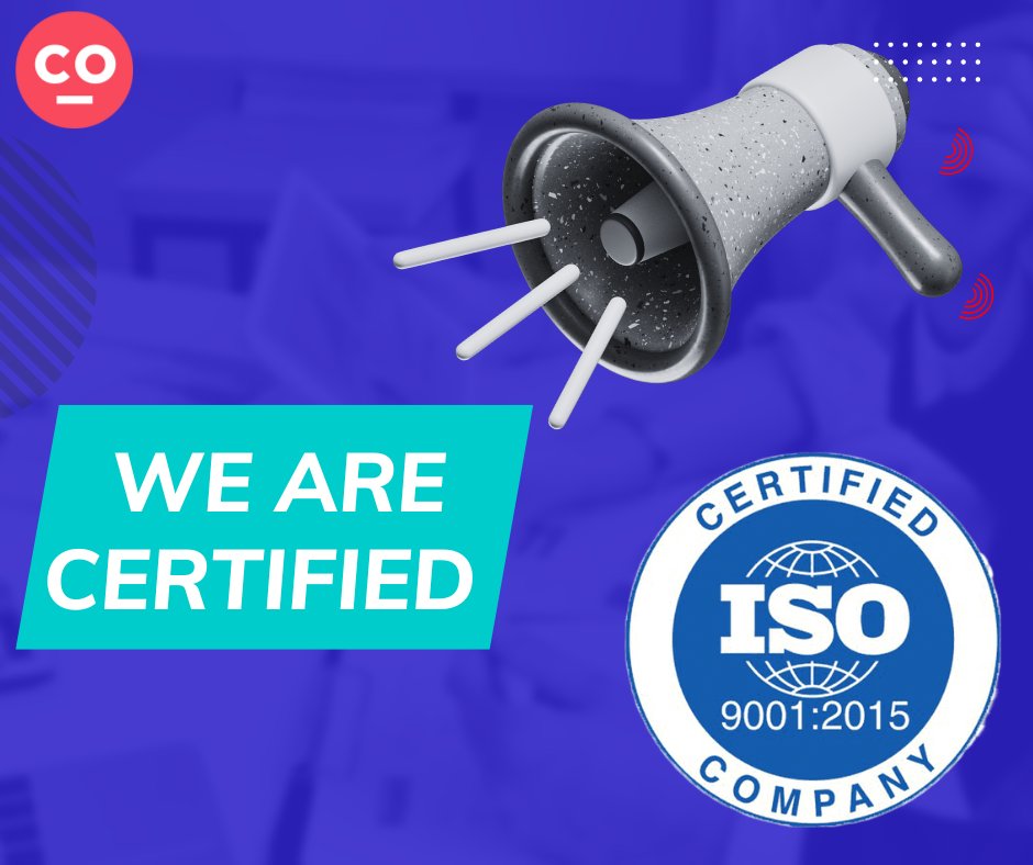 coderio_'s tweet photo. Do you know that we are certified by the quality management processes in the following areas of the company? 👇🏽

✅ Software development and implementation service
✅ Staff augmentation service

Spoiler alert! We are also about to certify ISO 27001
@isostandards https://t.co/psVoM2kO6h
