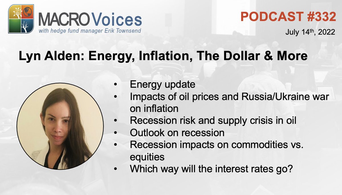 MacroVoices <a href="/ErikSTownsend/">Erik Townsend 🛢️</a> and <a href="/PatrickCeresna/">Patrick Ceresna📈📉</a> welcome <a href="/LynAldenContact/">Lyn Alden</a> to the show to take a deep dive on energy markets, inflation, the U.S. dollar, treasury yields and what Lyn expects them to do if inflation worsens, and much more.
bit.ly/3Od3VFM