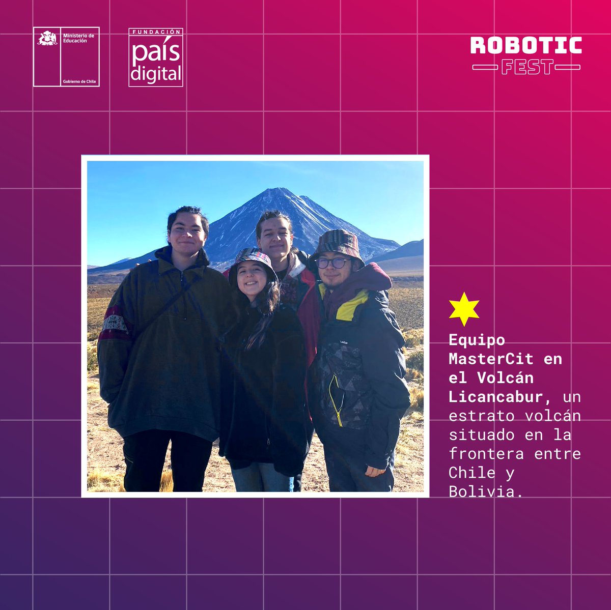 fpaisdigital's tweet image. Estamos felices de acompañarlos en esta gran travesía que llevaron a cabo gracias al trabajo en equipo en el torneo de robótica y al apoyo de su profesora Alejandra Meza 👏

#roboticfest @Mineduc #paísdigital