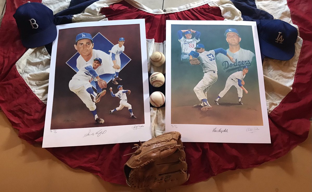 Baseball and art lovers, my father, Nationally recognized Artist/Illustrator Christopher Paluso is selling these lithographs of, and signed by, Los Angeles Dodgers Sandy Koufax &amp; Don Drysdale from his private reserve! $700+shipping
Details here: instagram.com/p/CgAmrz0J3aV/…