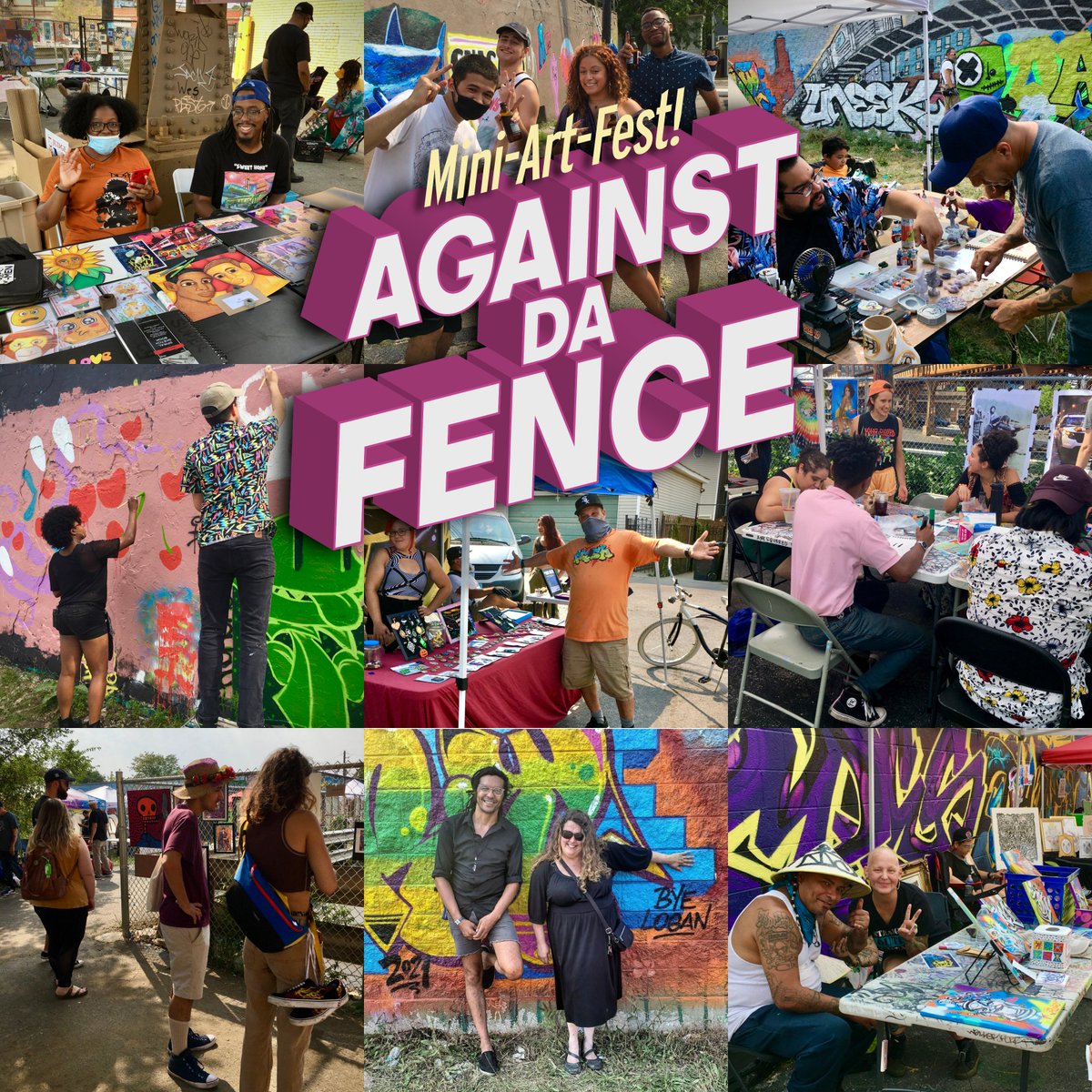 AnySquared's tweet photo. THIS SUNDAY JULY 17 Against Da Fence mini-art-fest at Project Logan. AnySquared & Renegades of Funk features 75+ artists! Details here: https://t.co/I0s7wwrCQP
.
#againstdafence2022 #chicagoart #artpluscommunity #anysquared #renegadesoffunk #graffiti #graffitiart #liveart #art https://t.co/qoU7PPh9vt
