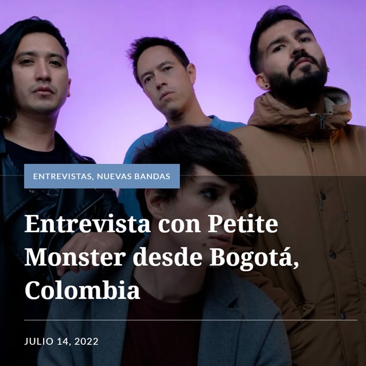 ¡Tenemos nueva entrevista!  Estuvimos charlando con Dream Dreampop de Chile🇨🇱. Pueden leer la nota completa ⬇️
dreampop.cl/2022/07/14/ent…

#PetiteMonster #RockBogotano #IndieRock #AlternativeRock #Shoegaze #IndieColombia #IndieLatino #RockColombiano #RockColombia #Bogota #Colombia