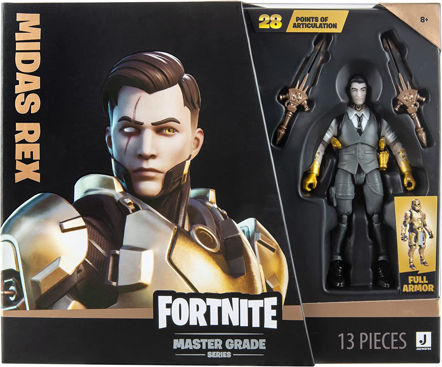 Fortnite Master Grade Series Midas Rex Action Figure NEVER