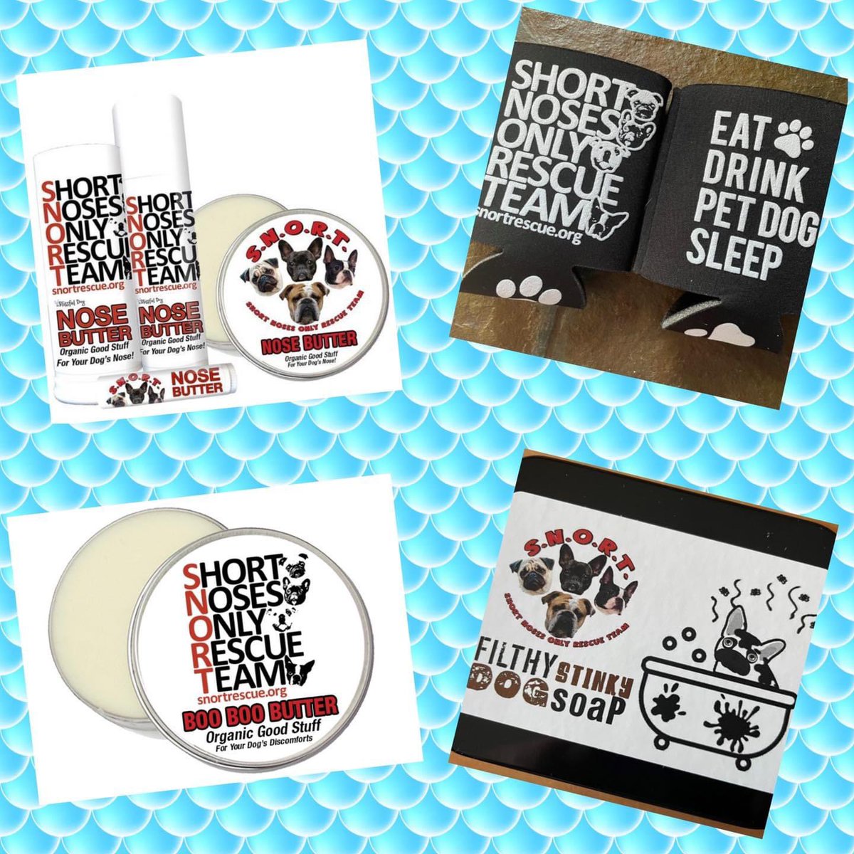 Our SNORT merch store has been restocked! Make sure you check out all the SNORT Butters, NEW dog soap bars, Koozies, Water bottles and more!

snortrescue.org/shop/