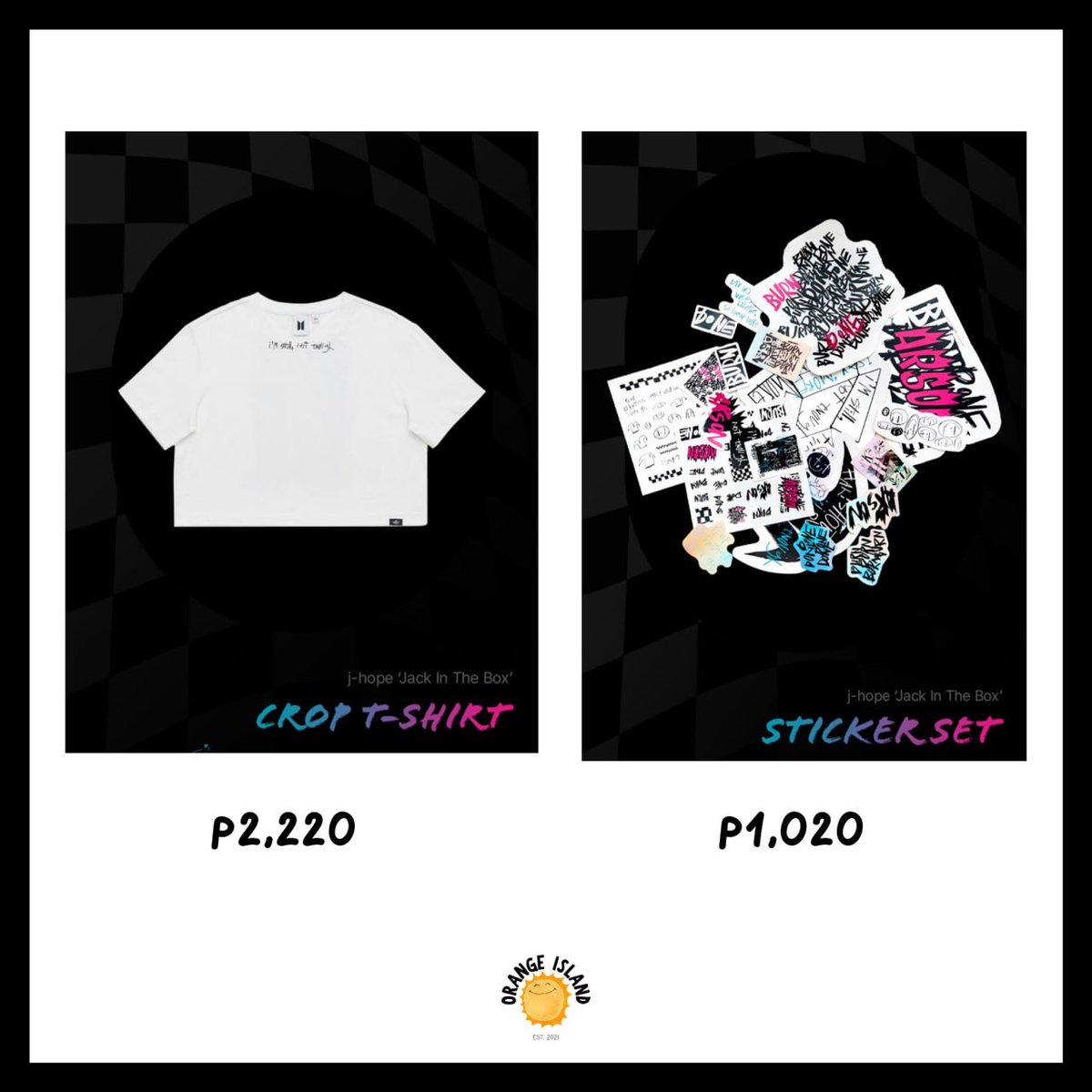 orangeislandph's tweet photo. WTS LFB / PH GO / HELP RT

JHOPE Jack In The Box Official Merch

🏷 Prices in the photos  + LSF

📦 NORMAL ETA 

🗓 DOP: 50% DP, balance in 4 weeks 
🗓 DOO: until sold out

order form: https://t.co/wBjz5uHmRa

#OIPH_GO https://t.co/eESbDDNMa4