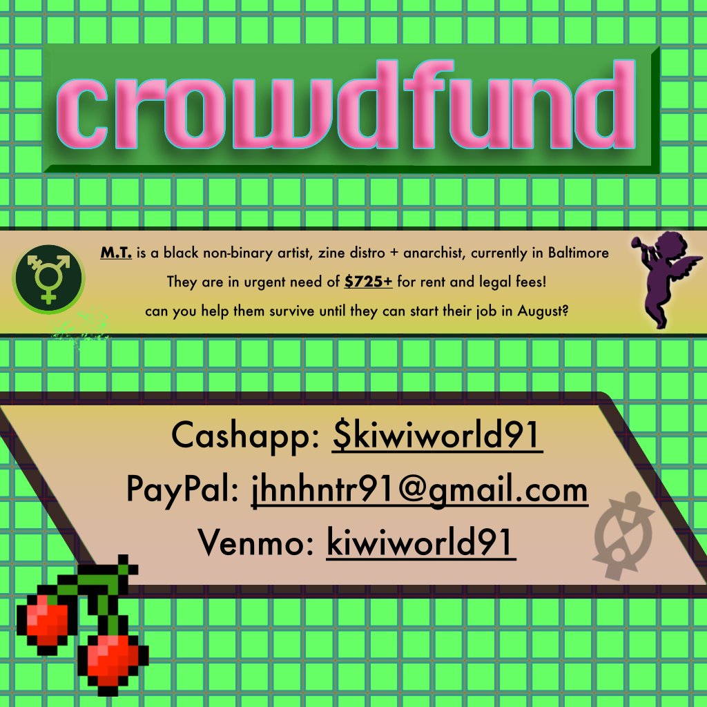 frogluvr91's tweet photo. hi, black trans enby anarchist wraith here, I could use some financial help making rent this month & for the month that I'm behind! the court also wants me to do community service and pay $200 for the program too. pls help 🤲🏽‼️
.
.
#mutualaid #crowdfund #donationpost https://t.co/V3dzIXPDo1