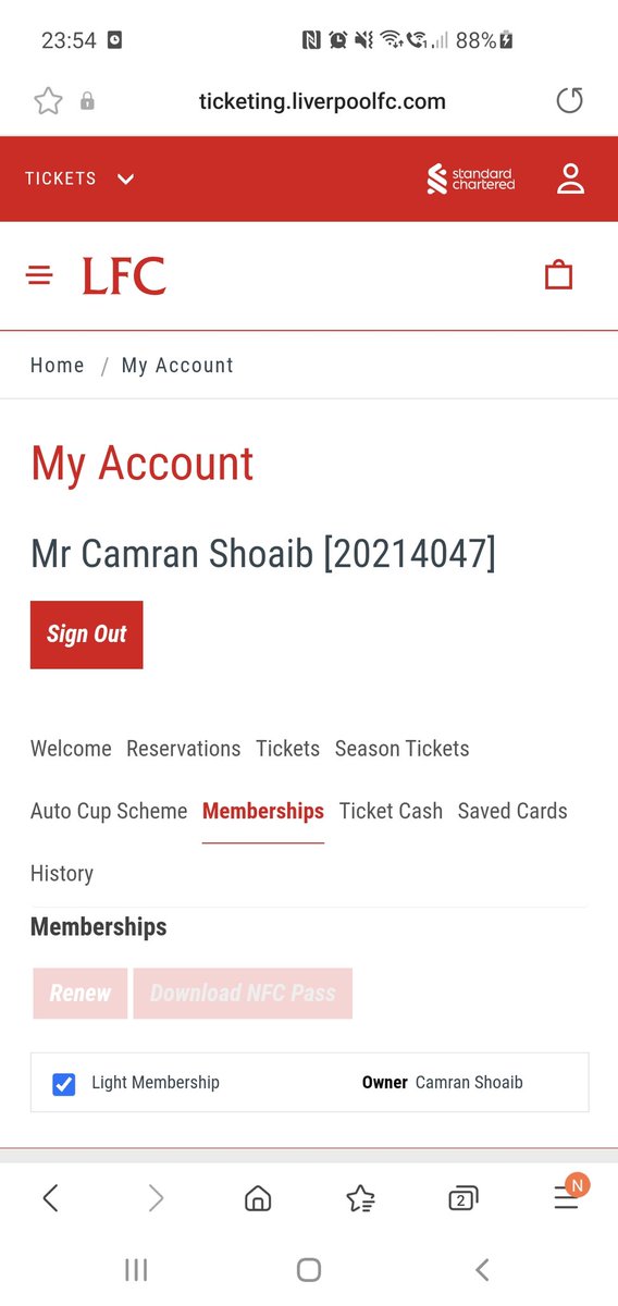 camran96's tweet photo. @LFCHelp I am unable to download my NFC pass, is this an issue or just not available yet? https://t.co/Tz2kIogxjw