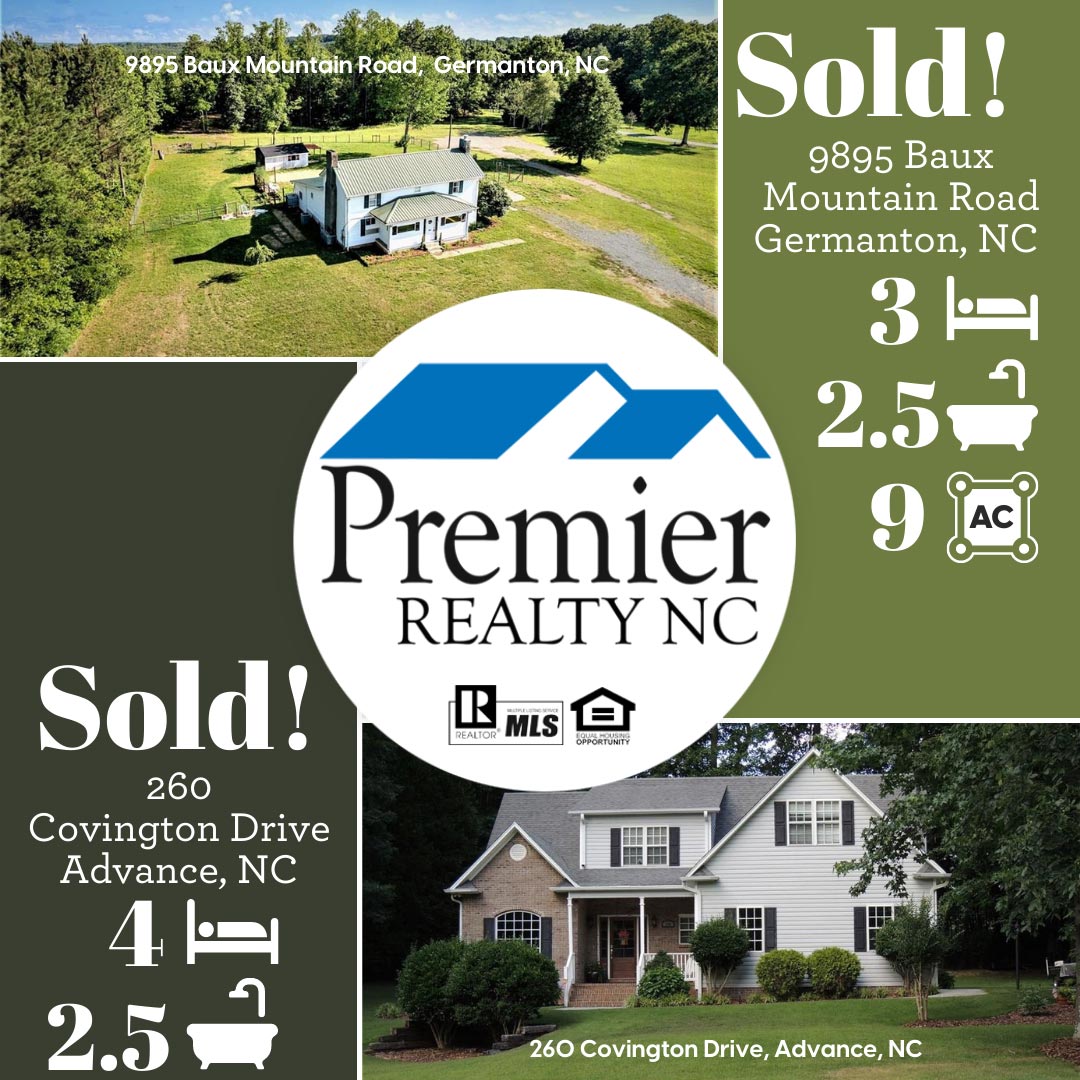 PremierRealtyNC's tweet photo. 👍 Congratulations to listing agents Alyson Needham and Marjorie Foster. And their home sellers too! These two properties listed and sold quickly.
At Premier Realty NC, we work hard to get your home sold fast and for the best price. https://t.co/EU4sxgzwSS