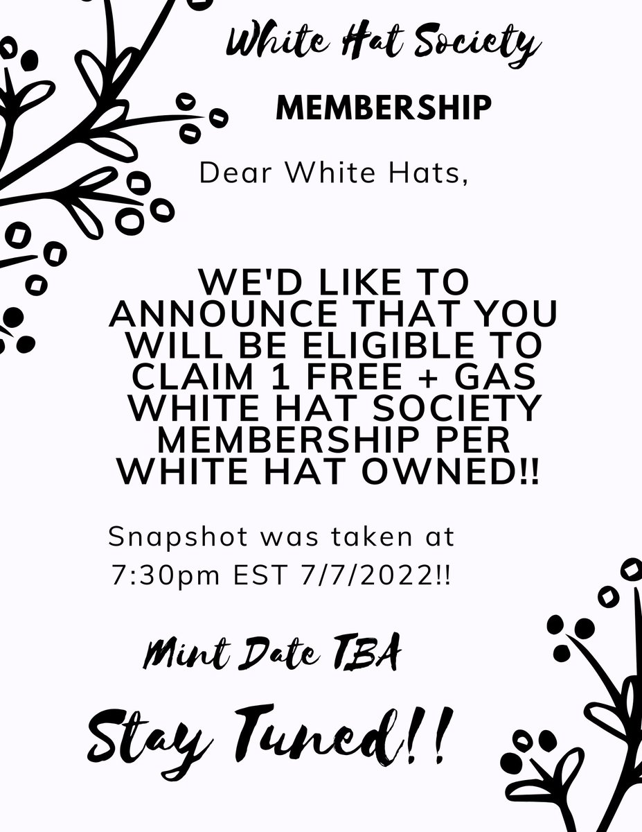 @WHSociety_eth Educating the community, Web3, Crypto, NFTs, Metaverse. Tools for you Degens, WL.  Access to private discord. Learn what DYOR means, and how to do it. Direct team access to help you empower yourself with the knowledge to succeed in web3.  #WHS #knowledge #Whenmint