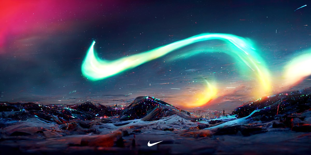 AlejoBergmann's tweet photo. Estoy probando Midjourney, un software de inteligencia artificial enfocado en la creación de imágenes.

Les dejo una serie de gráficas Nike con estéticas muy variadas que estuve haciendo.

Mirá la serie completa y el timelapse acá:
https://t.co/JmH11FwCeS

#midjourney #ai #nike https://t.co/iM5cK0T5RX