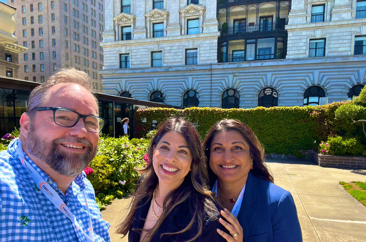 ScottLeatherman's tweet photo. Great to reconnect with @AmishaGandhi and @shalinimitha at @cmo_org #sapalumni https://t.co/DwoyGQKtJG