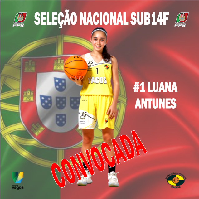 🏀LUANA ANTUNES NA SELEÇÃO🏀
NACIONAL SUB14F.

Com Estágio de Observação, a realizar em Tomar da Seleção Nacional Sub 14F, entre os dias 19 e 24 de Julho, foi convocada a @luanaa_antunes_
🖤💛
MUITOS PARABÉNS E BOA SORTE

<a href="/fpbasquetebol/">Basquetebol Portugal</a>