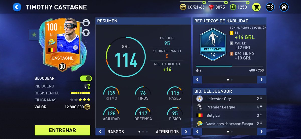 Ricardo Pereira y Timothy Castagne en Rango 30 #FIFAMobile <a href="/Adr1anefYT/">ADR1ANEF 🇦🇷</a> <a href="/HDWolvie/">WolvieHD</a> <a href="/elPibeGames/">elPibeGames</a> @jesus_lpa