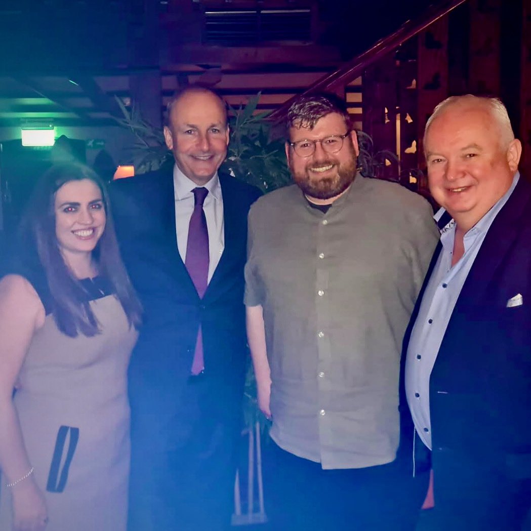 HughConaghan's tweet photo. My first @fiannafail National Executive meeting in person since before Covid with An Taoiseach @michealmartintd . Great finally to catch up with friends again. Touched by sadness though with the news of Bobby Aylwards passing. https://t.co/8M2J2NKlCE