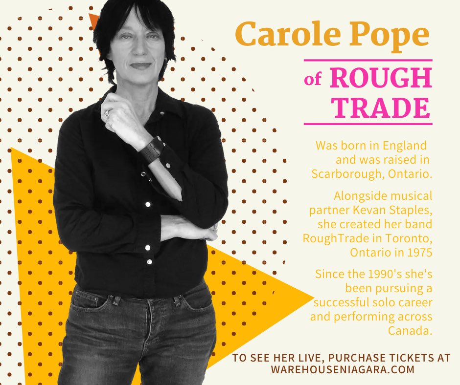 Carole Pope of Rough Trade is performing live at the Warehouse Concert Hall on August 12th, 2022. Proceeds from tickets will be going towards Baby's Breath so we can continue to provide support to bereaved families and SIDS research. Get your tickets at warehouseniagara.com