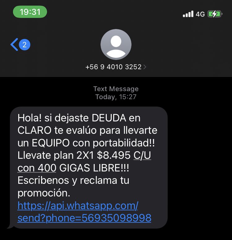 ynowogro's tweet photo. @clarochile_cl me han llamado y mensajeado en innumerables ocasiones para ofrecerme portarme y les he dicho que no quiero, pero insisten sin pudor. De seguir haciéndolo, tendré que poner una querella por acoso ante la justicia. Por favor paren!!! #bastadeacoso #clarochile https://t.co/NTD6zPCaOH