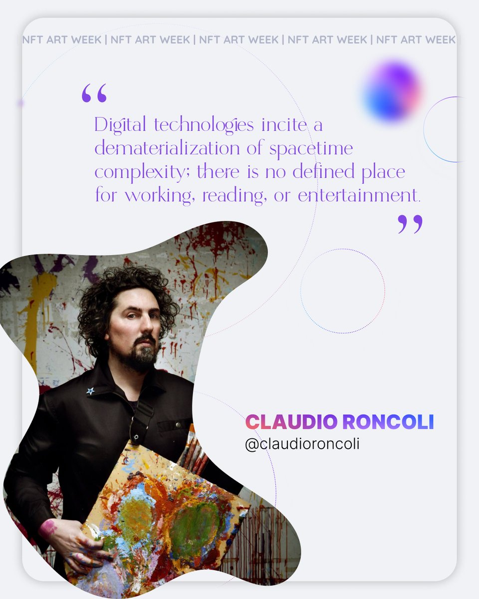 qurable_'s tweet photo. NFT Art Week
Claudio Roncoli @ClaudioRoncoli 
Descubrí su colección "Empty Project" en https://t.co/IVVqUXEBDD

#nftartweek #emptyprojectqurable #qurable #artist #arte #artlover https://t.co/fix1dBK27p