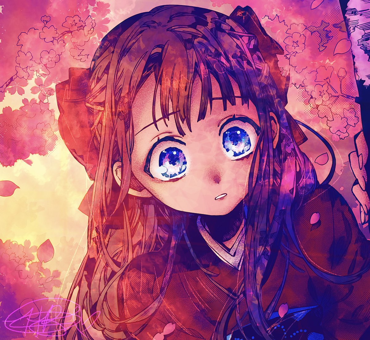 ArtHanabi's tweet photo. Sumire coloring!!!  Might color some more panels because this chapter was ✨wow✨
#tbhk92 #jshk92 https://t.co/zCWBaUUxVe