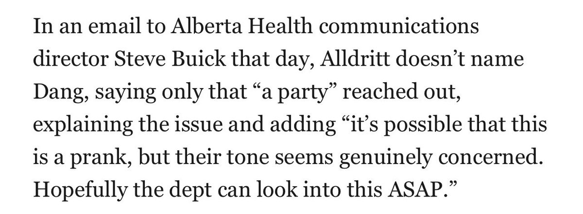 gerwingtim's tweet photo. Dang told Notleyโs office about the massive hack in SEPTEMBER! They knew and they covered it up. They also promoted him to ethics critic days later. This is a disgrace.
Story here: https://t.co/PlW1FSh08K
#ableg #cdnpoli #vaxhack https://t.co/RCXkvw5PzT