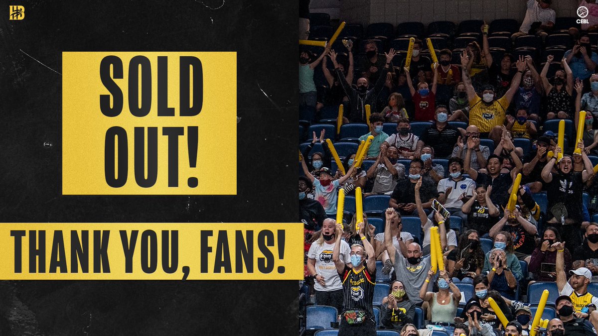 HoneyBadgersCAN's tweet photo. Tonight was the third sold out crowd in Honey Badgers history. 🏀🍯

Tickets are available for our final two home games:
Sunday vs Edmonton at 5 p.m.
Sunday, July 31 vs Niagara at 2 p.m.
(905) 522-BALL
https://t.co/lc5iYrjmbV 🎟 https://t.co/aReh98kinc