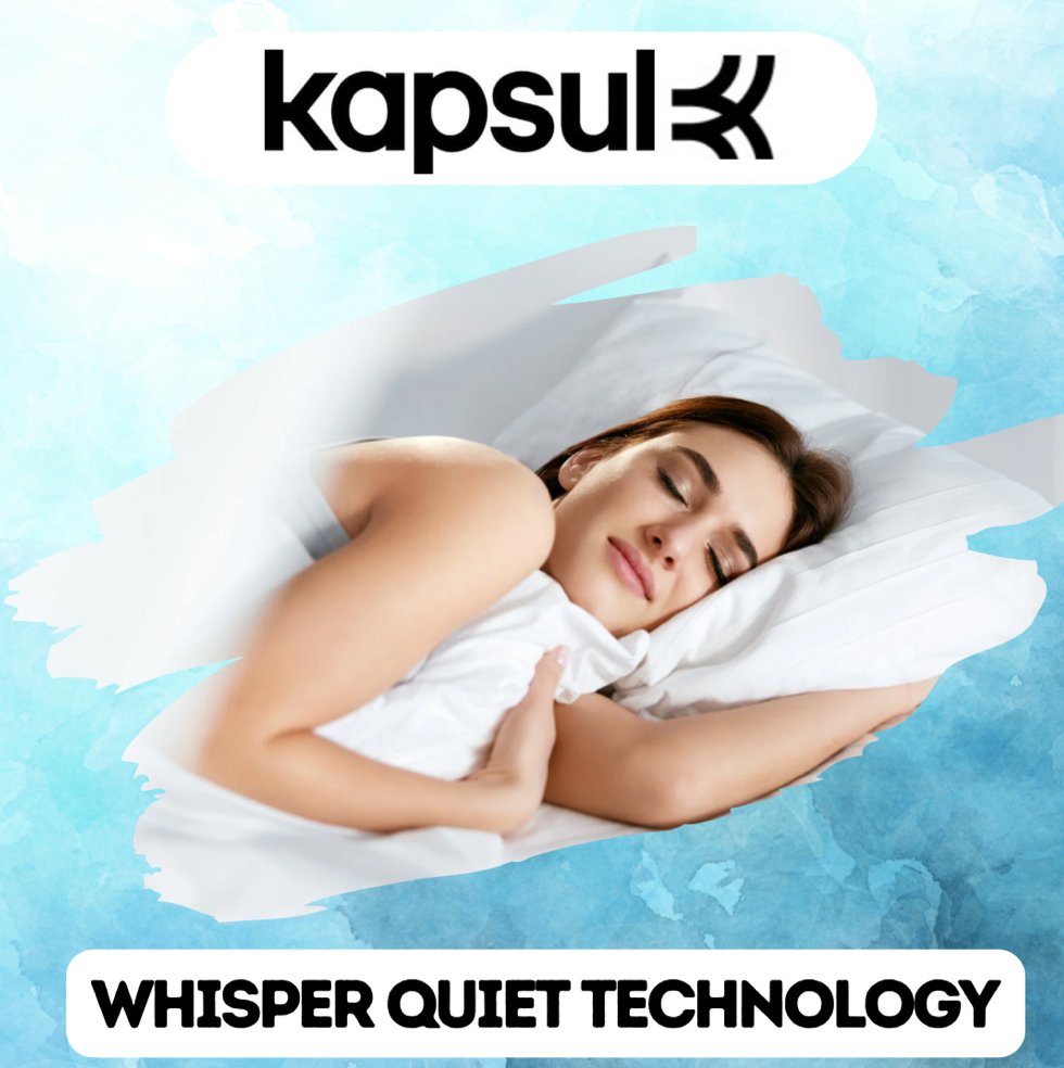 Say goodbye to noisy loud air conditioners, and hello to Kapsul Air’s whisper-quiet soothing white noise technology that turns any room into a cool, crisp, calm, and quiet oasis! This sleek 7-inch tall air conditioner is the leading technology in smart air conditioners!