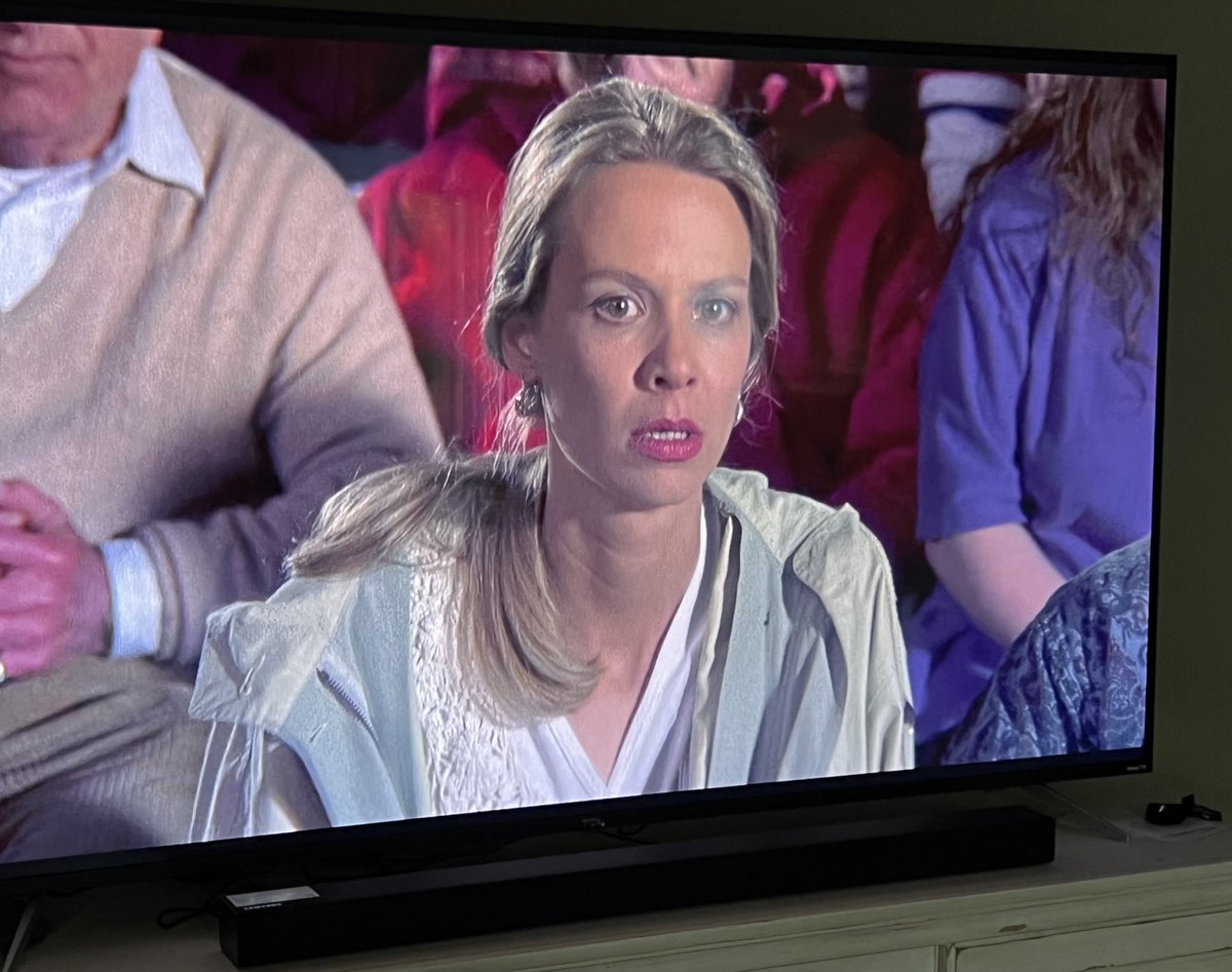 JoyLambert's tweet image. Of all the totally believable moments in this movie… this is the one I have the most trouble with: you mean to tell me your 12-year-old SON and YOUR BEST FRIEND is pitching to clinch the division and you’re NOT wearing @Cubs gear??! I’m just not buying it. #RookieoftheYear