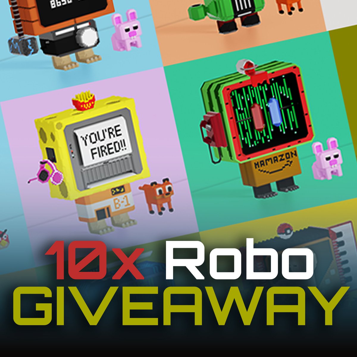 🎉 GIVEAWAY TIME 🎉

We decided to airdrop robos to robofam!

🏆 Prizes:
10x Free gassless Robo NFTs

To enter:
1️⃣ Follow <a href="/robocosmic/">RoboCosmic</a>
 
2️⃣ ❤️ &amp; RT 
3️⃣ Tag 3 friends 
➡️ Join discord.gg/ARSjAumbxj

⏳72 hours

#NFT #NFTs #NFTGiveaway #NFTCommumity