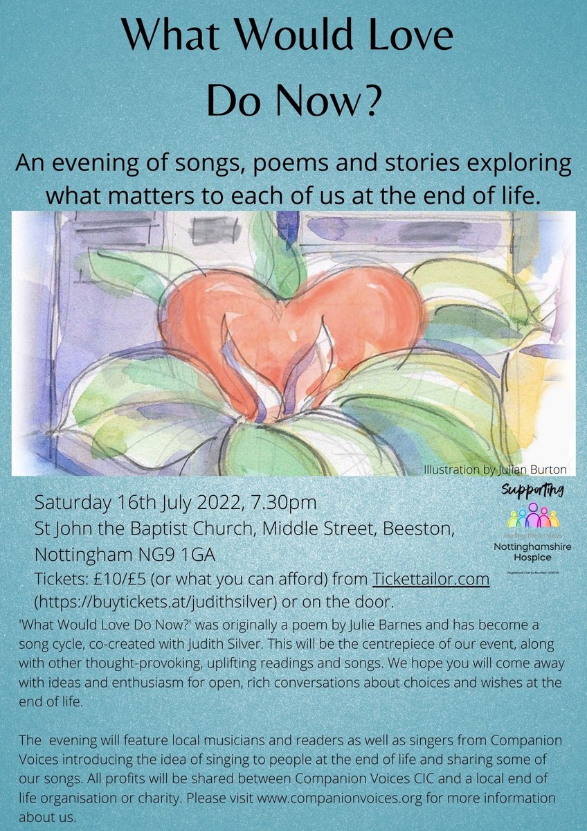 NaturalBurialCo's tweet photo. Tomorrow evening, inspiring, thought provoking, and supporting the wonderful @nottshospice https://t.co/jVZ3ls2aTQ