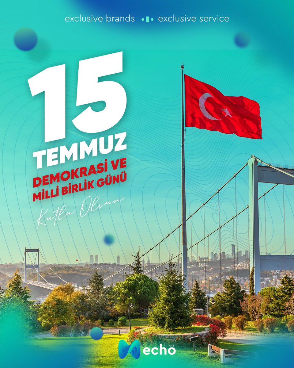 echo_ccs's tweet photo. 15 Temmuz Demokrasi ve Milli Birlik Günü kutlu olsun! 🇹🇷

#15Temmuz #demokrasivemillibirlikgünü https://t.co/3JWI6vNMyd