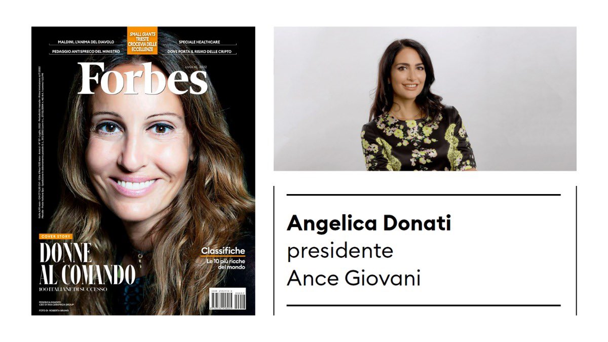 Orgogliosa di essere inserita da <a href="/ForbesItalia/">Forbes Italia</a> nella lista #DonneVincenti che raccoglie le 100 personalità femminili, accomunate da #leadership e #creatività, che si sono distinte nel 2022 per i risultati raggiunti.